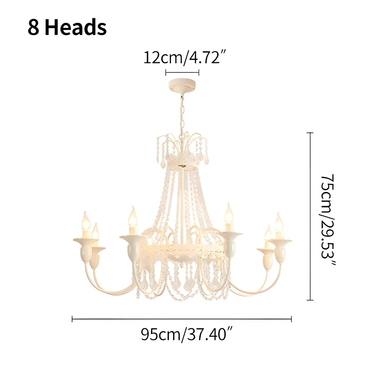 French Candle Crystal Chandelier
