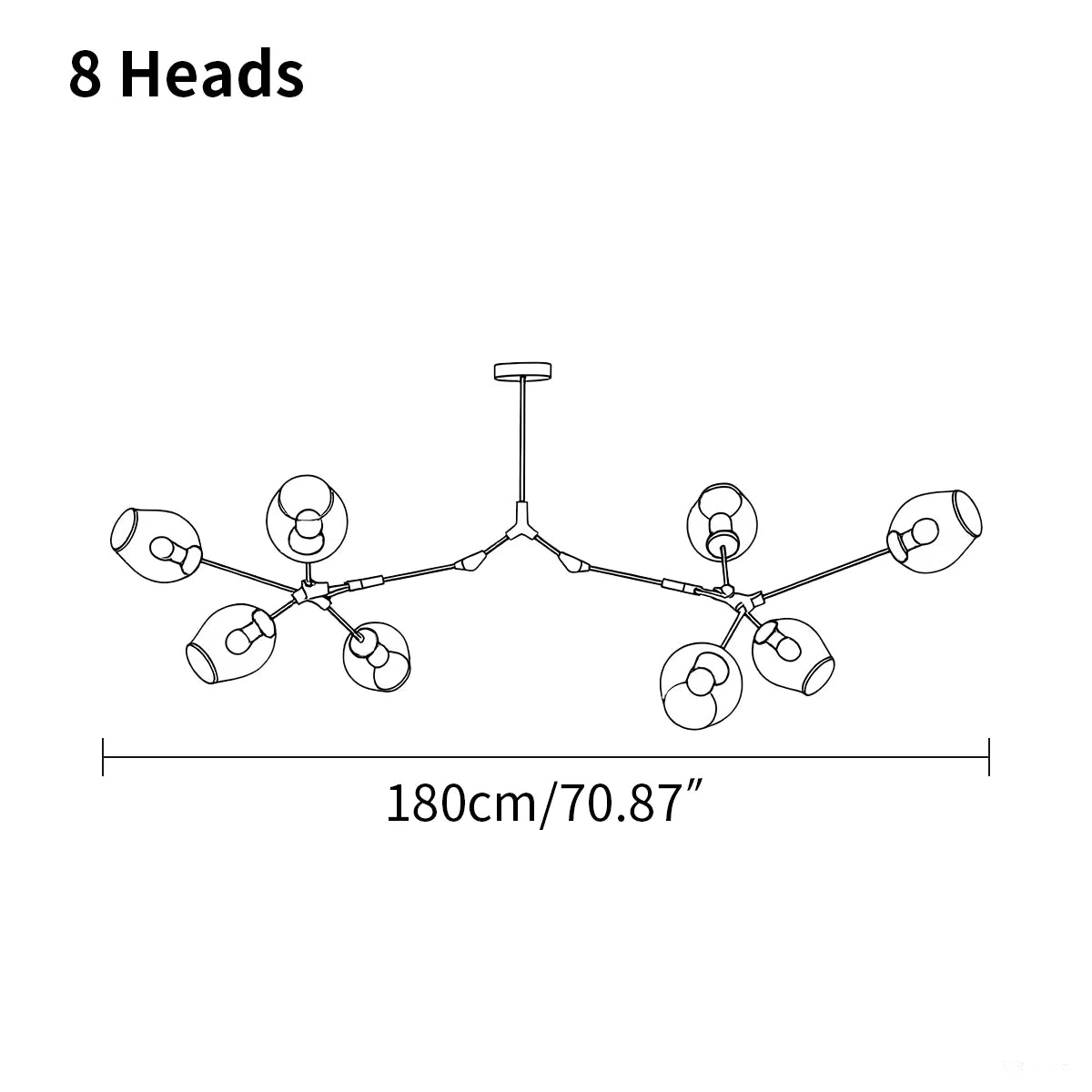 Freya Modern Glass Chandelier