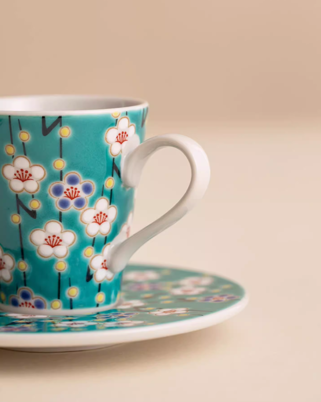 Kutani Ware Imperial Floral Coffee Cup