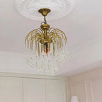 French Retro Water Drop Glass Chandelier