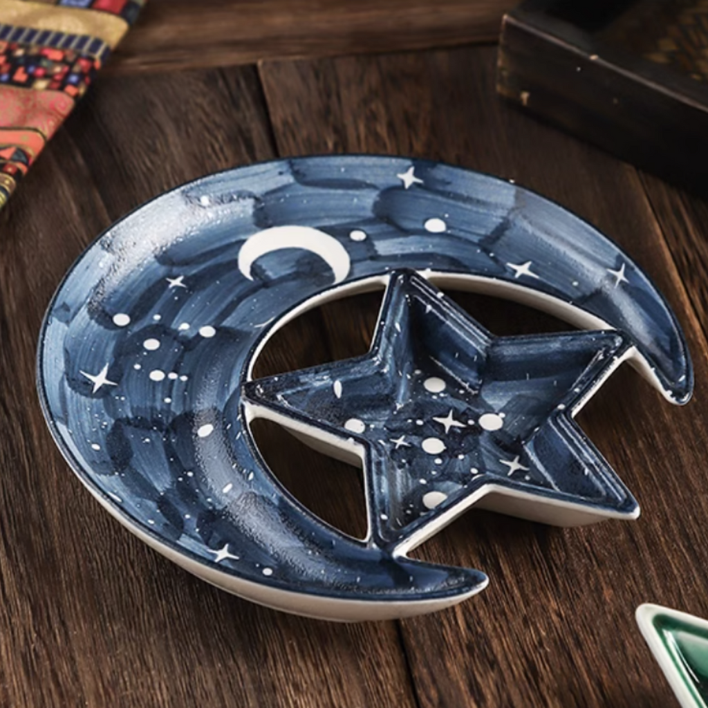 Fukutora Ware Star & Moon Plate