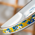 Mino Ware Usuyama Half-Moon Divided Plate