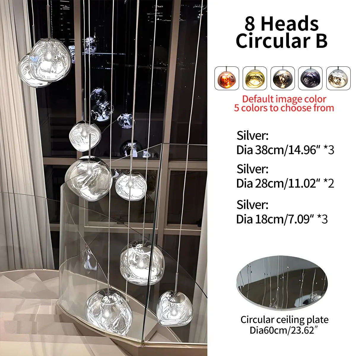 Large Lava Chandelier Customization