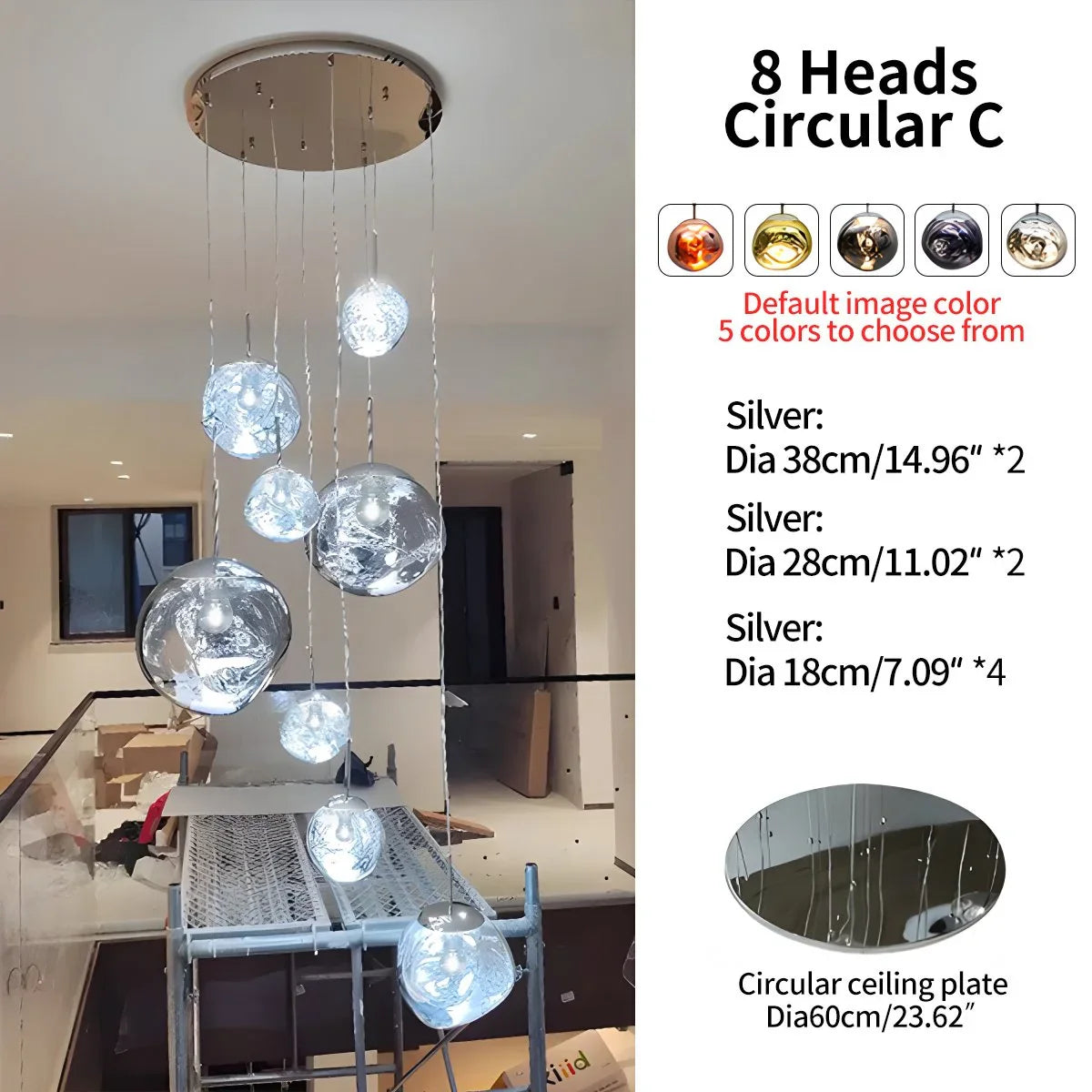 Large Lava Chandelier Customization