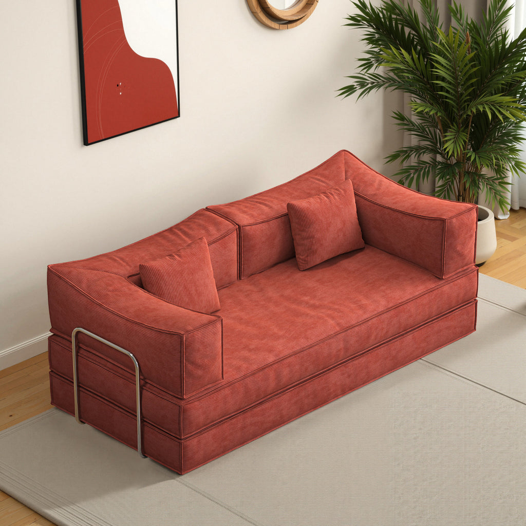 78.8inch  Modular sofa, convertible pudding block sofa, floor-standing sofa bed with armrests and comfortable sofa bed, compression sofa for living