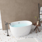 47-inch Sleek Oval Acrylic Tub