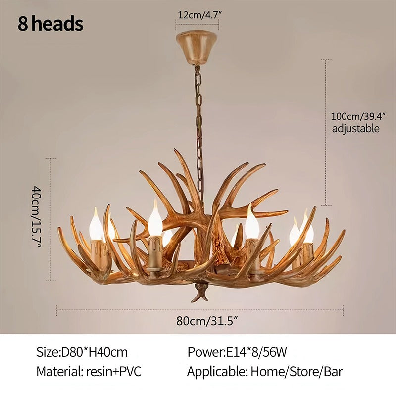 Antler Shape Resin Chandelier for Living Room