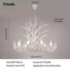 Antler Shape Resin Chandelier for Living Room