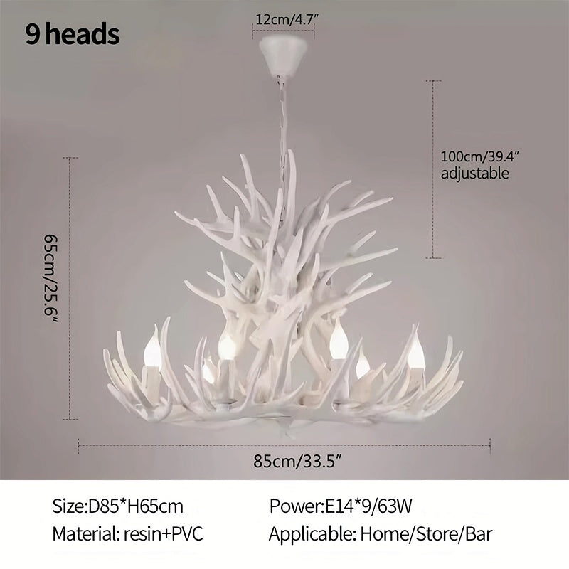 Antler Shape Resin Chandelier for Living Room