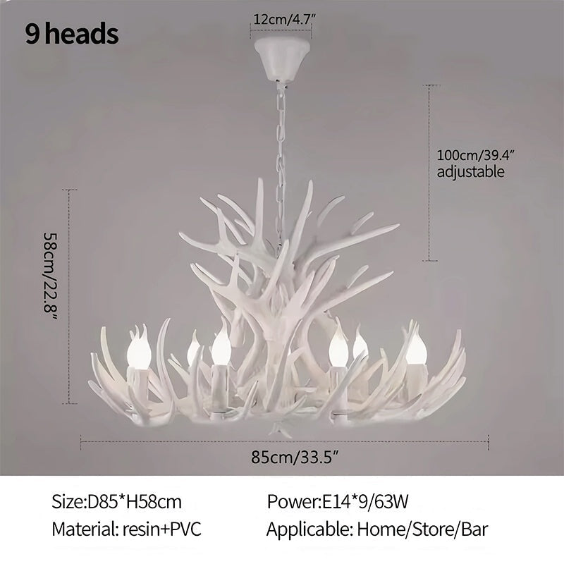 Antler Shape Resin Chandelier for Living Room
