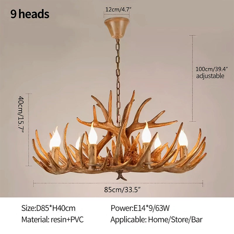 Antler Shape Resin Chandelier for Living Room