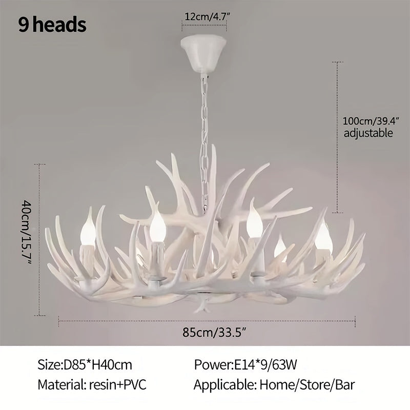 Antler Shape Resin Chandelier for Living Room
