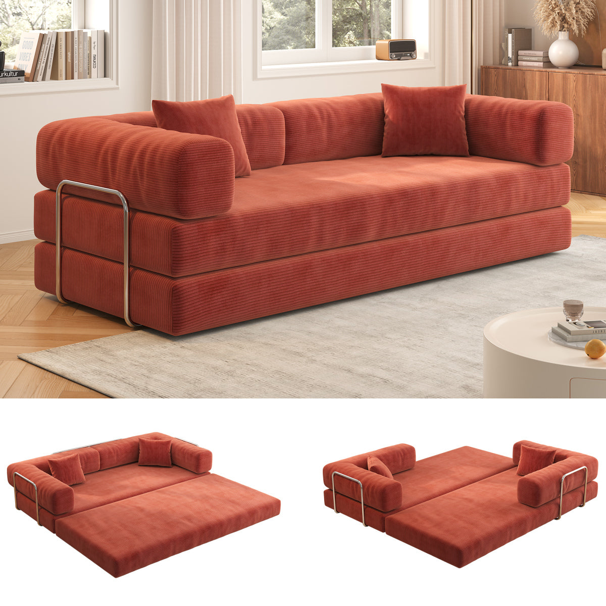 78.8" Modular Sectional Sofa Comfortable Armrest Sofa for Living Room