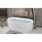59" Glossy Acrylic Freestanding Tub