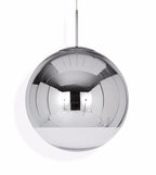 Gold / Medium: 15.7 in diameter Mirror Ball Pendant Light OPEN BOX
