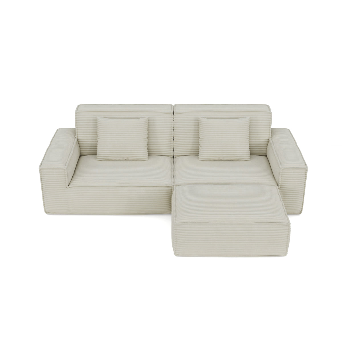 106.3 inch Modern Style Striped Compression sofa for Living Room & Bedroom