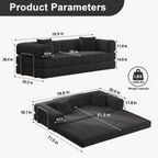 78.8" Modular Sofa, Comfortable Floor Sofa for Living Room