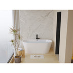 59" Glossy White Freestanding Tub