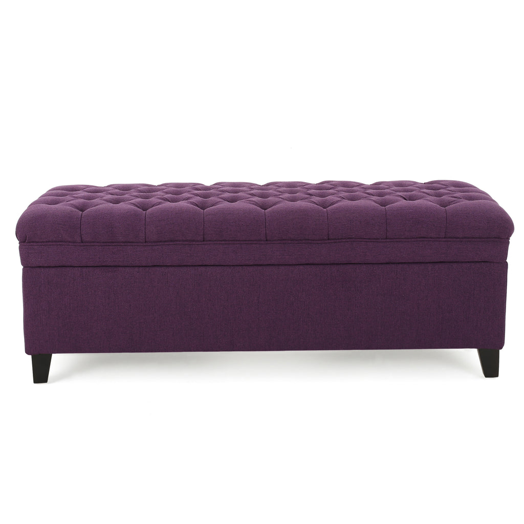 Juliana Storage Ottoman in Purple
