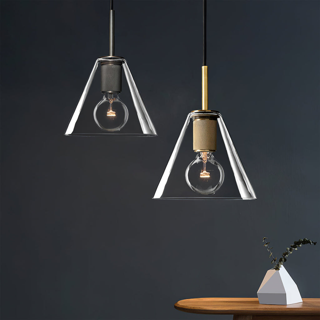 Armed Brass Pendant Lamp