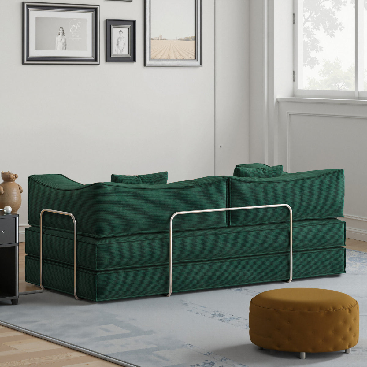 78.8 inch  Modular sofa, convertible pudding block sofa, floor-standing sofa bed with armrests and comfortable sofa bed, compression sofa for living