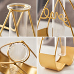 Golden Hydroponic Plant Vase