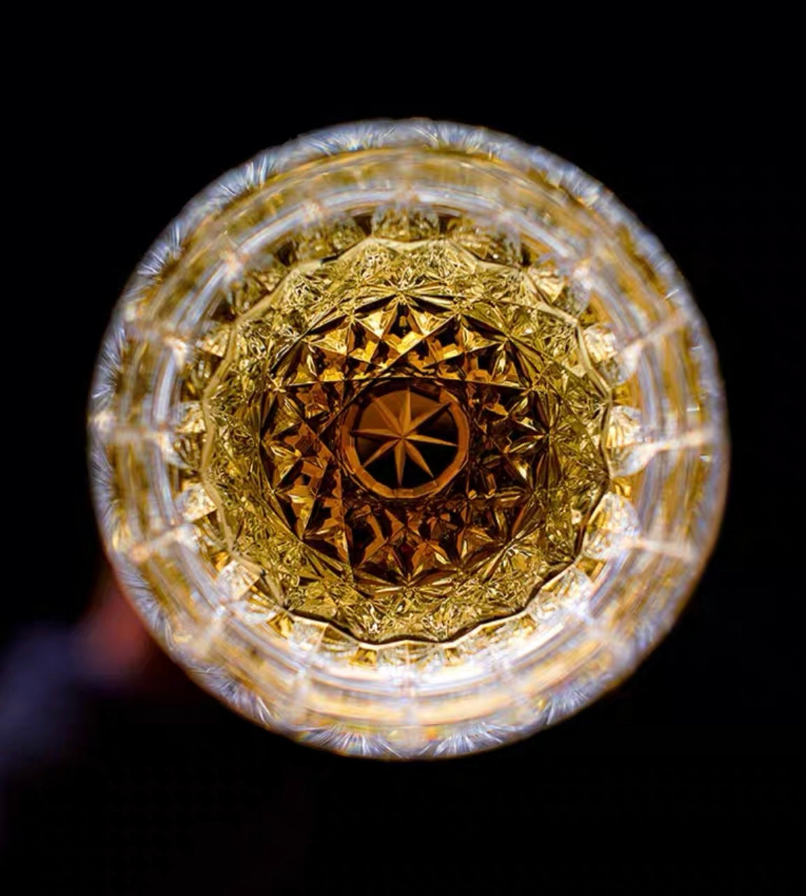 Edo Kiriko Starburst Crystal Whiskey Glass