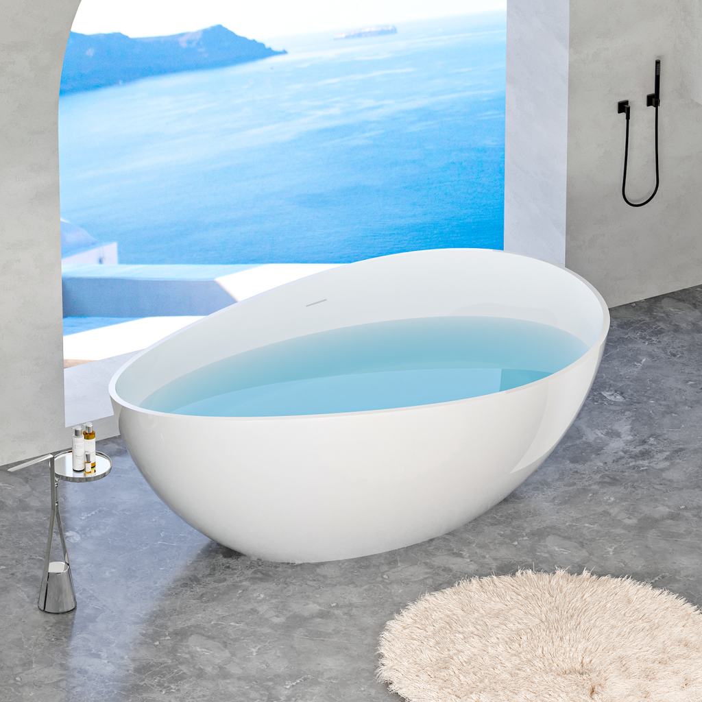 Luxury Stone Resin Soaking Bathtub
