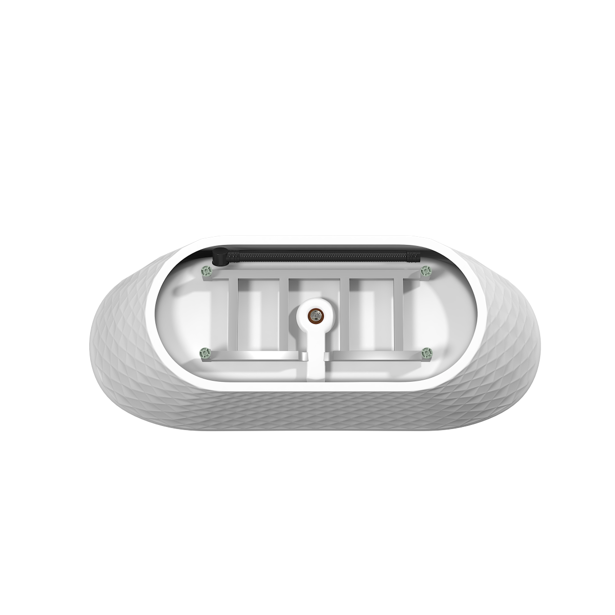 59'' acrylic freestanding bathtub with unique diamond pattern design: spacious oval shape,  Gloss white finish, Chrome overflow and pop-up drain CUPC