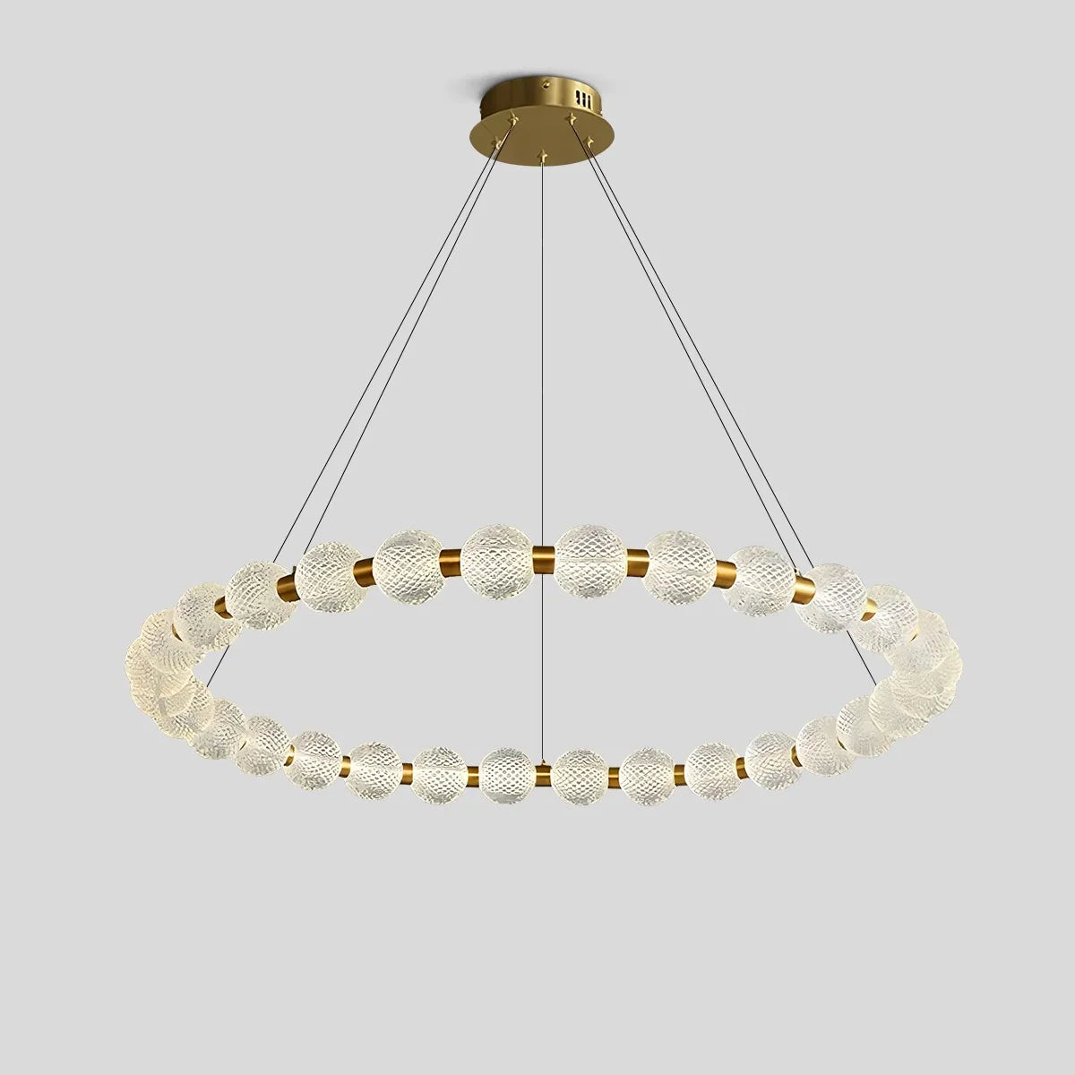 Modern Ring Pearl Chandelier for Living Room
