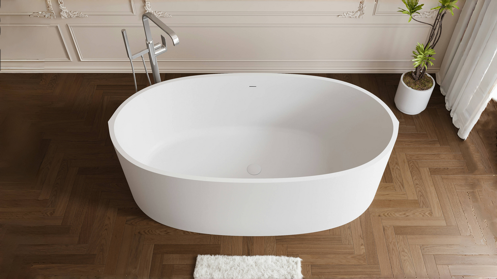 Luxury 65" Matte White Bathtub