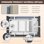 47" Acrylic Freestanding Bathtub ,Spacious rectangle Shape, Gloss White Finish, Chrome Overflow & Pop-Up Drain CUPC Certificate