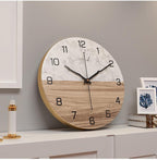 Fashion Marble Texture Metal Wall Clock
