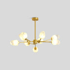 Crystal Bud Copper Chandelier for Living Room