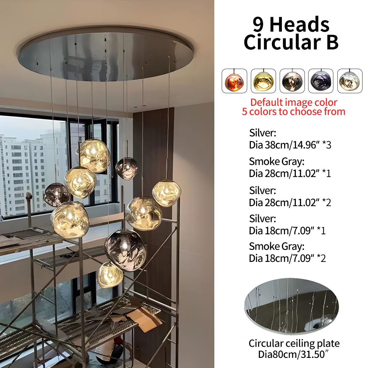 Large Lava Chandelier Customization