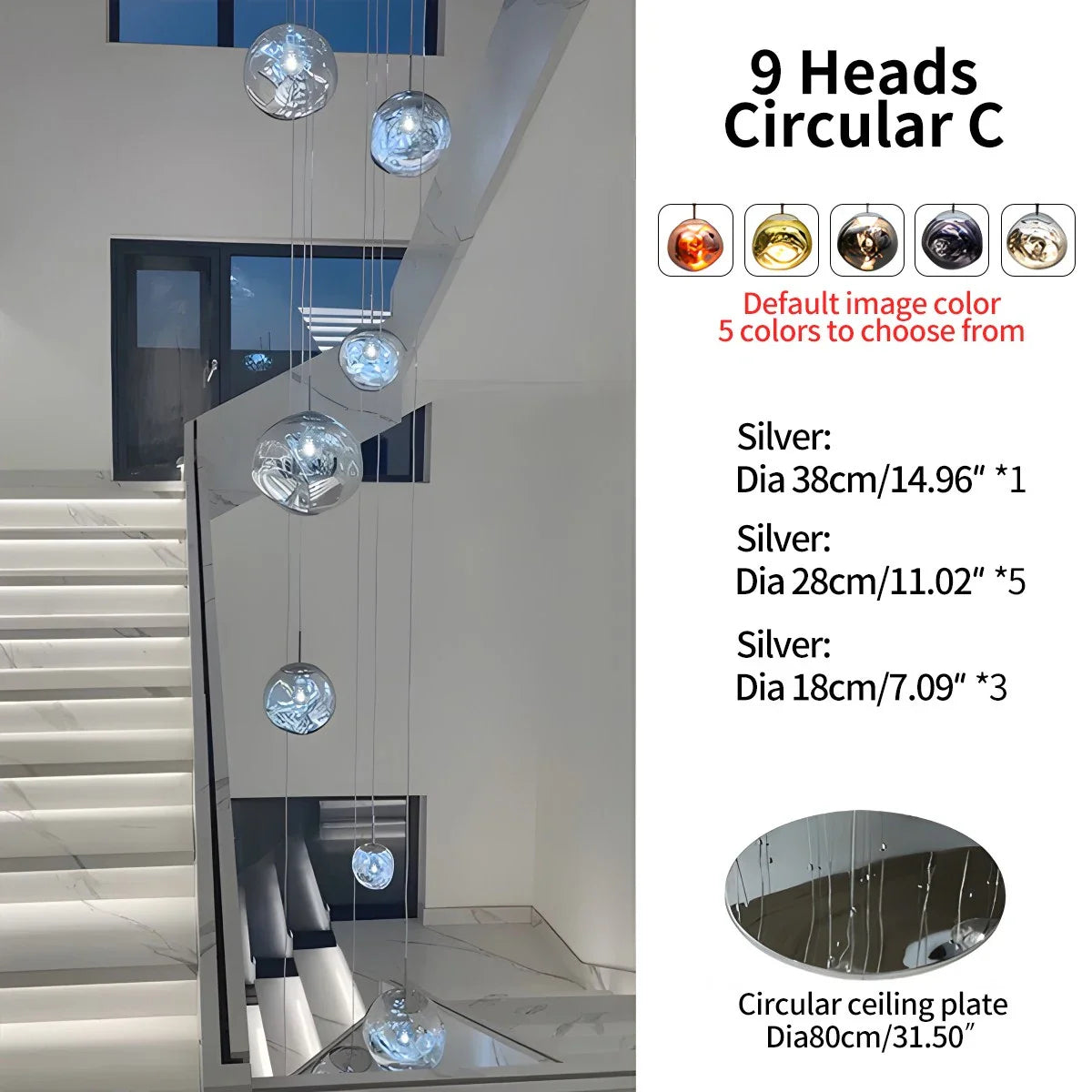 Large Lava Chandelier Customization