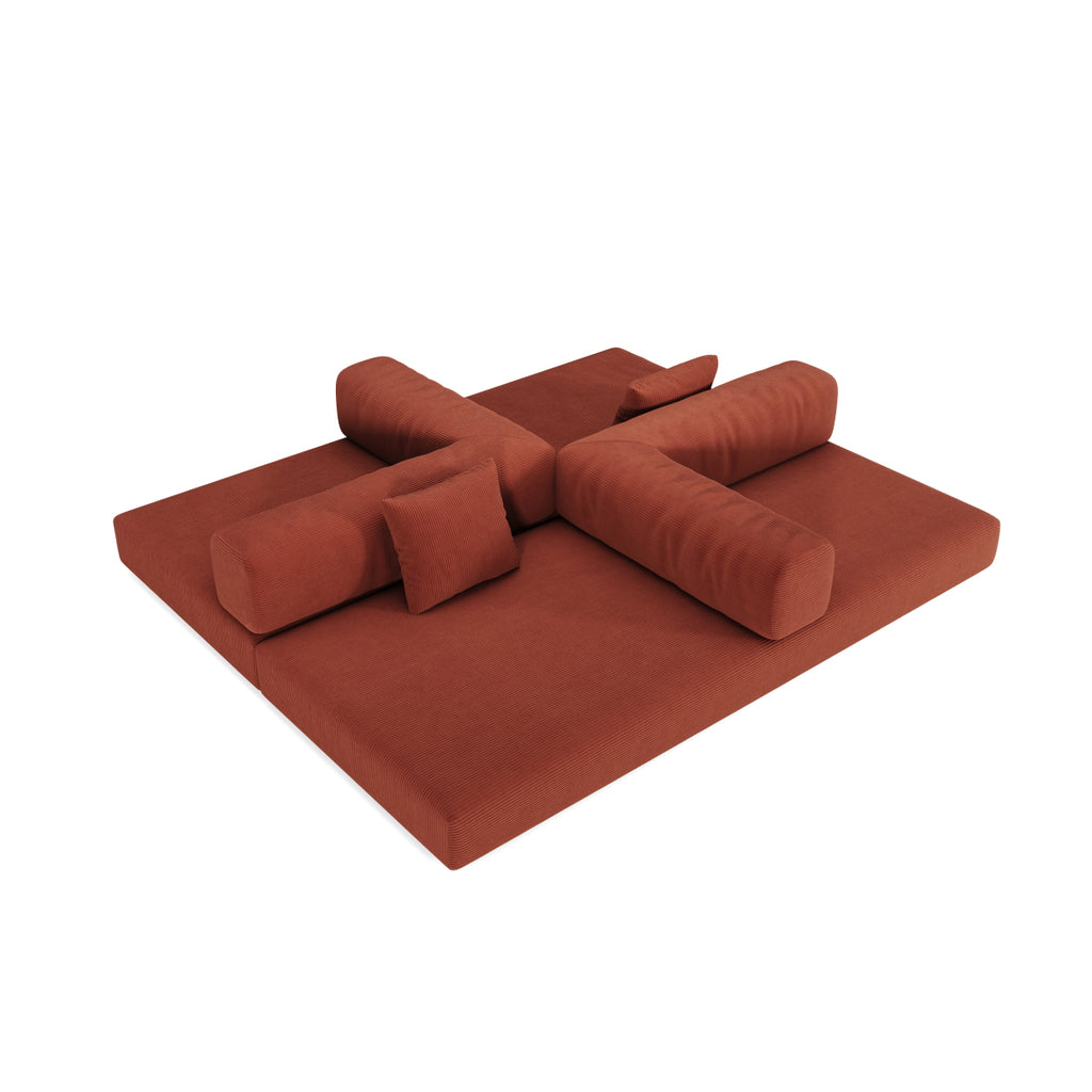 78.8" Modular Sectional Sofa Comfortable Armrest Sofa for Living Room