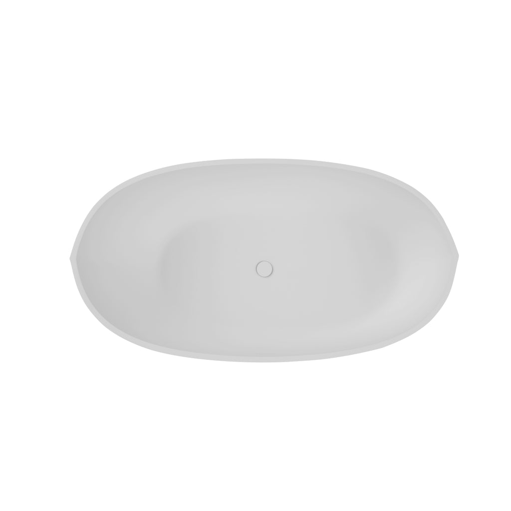 Luxury 65" Matte White Bathtub