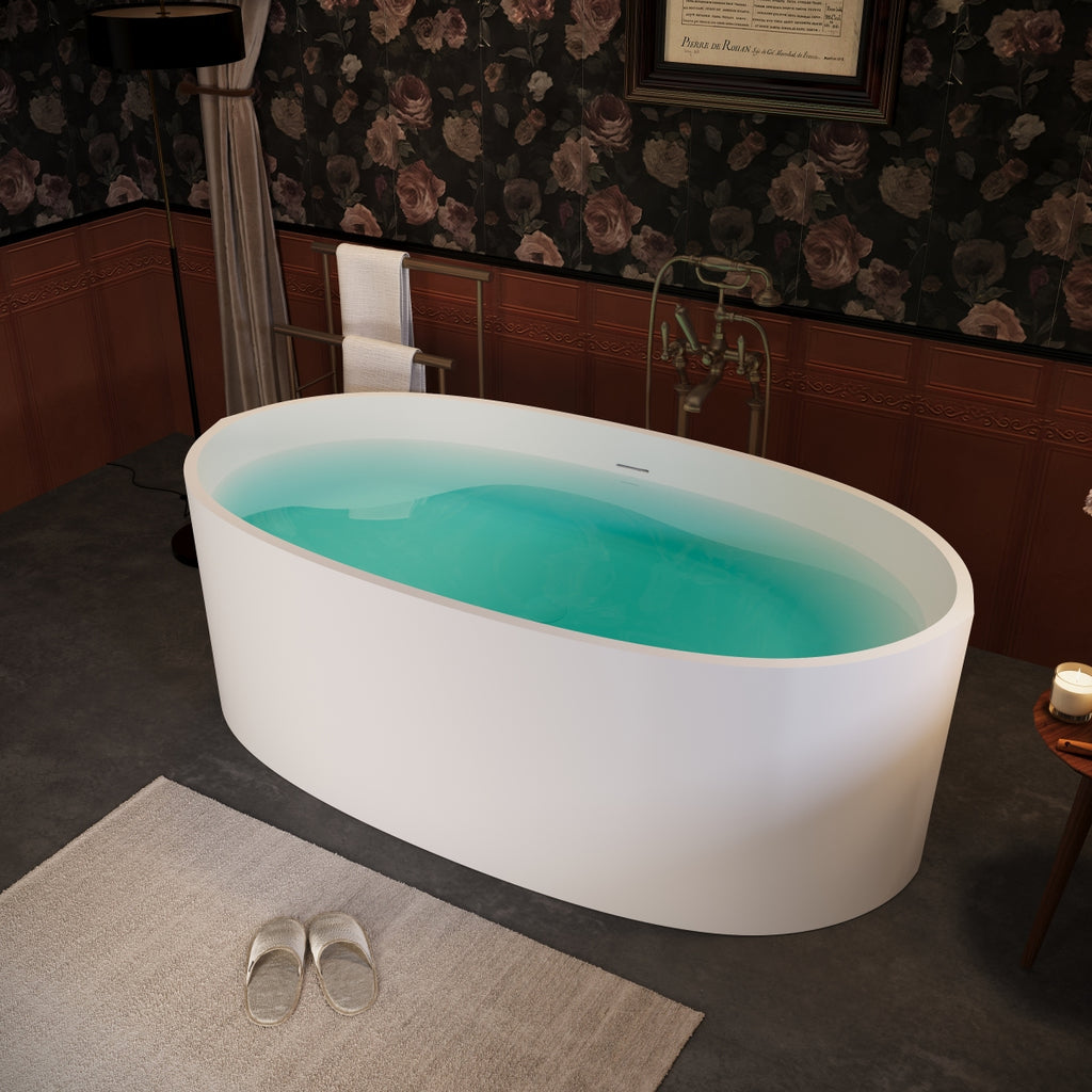 Luxury 65" Matte White Bathtub