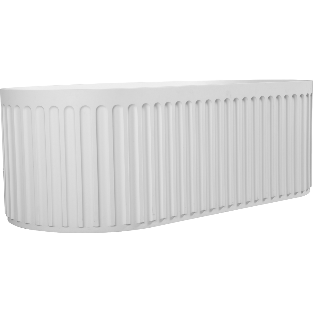 67" Freestanding Solid Surface Bathtub, Luxury Engineered Stone Resin Freestanding Soaking Bathtub with Overflow and Pop-up Drain cUPC Certified,