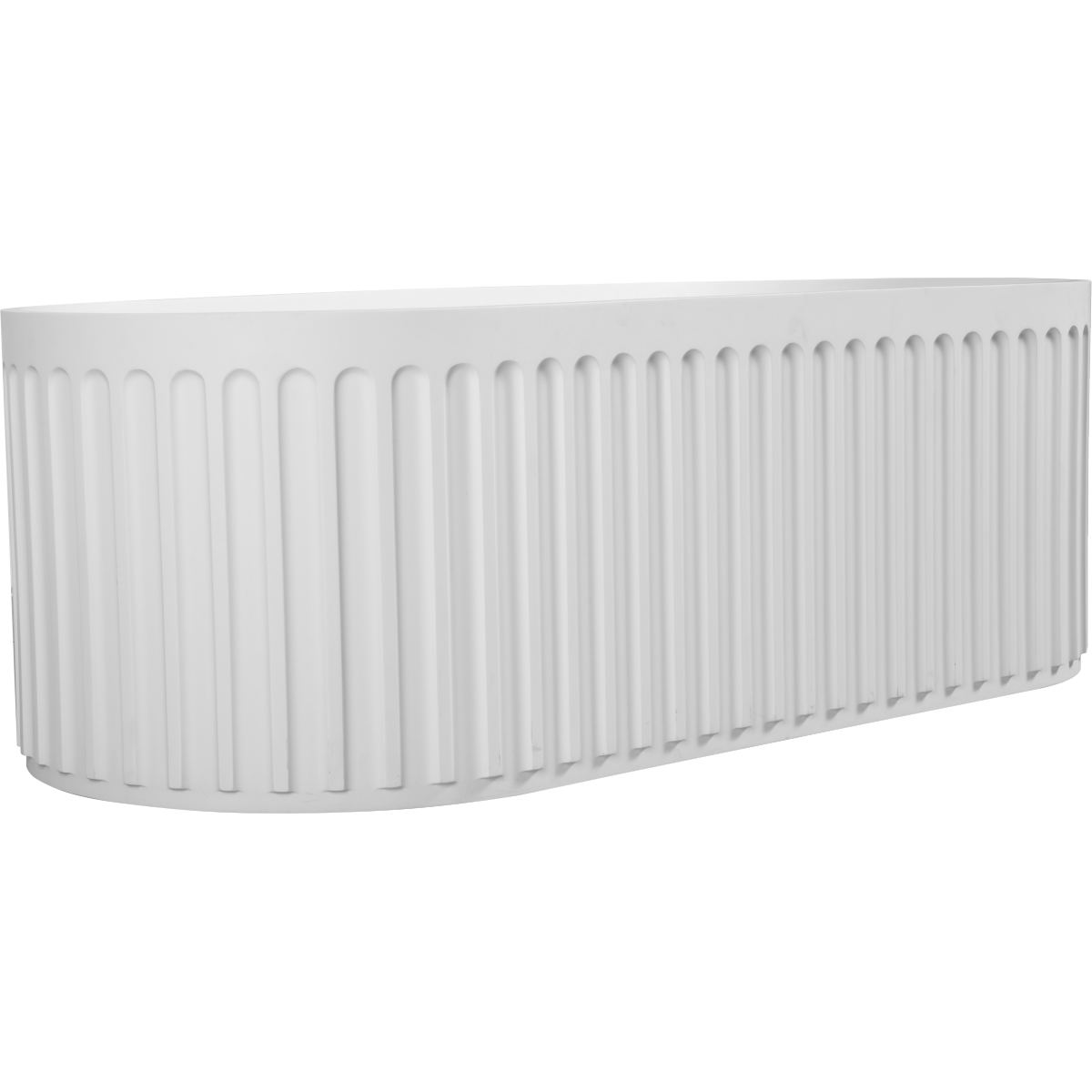 67" Freestanding Solid Surface Bathtub, Luxury Engineered Stone Resin Freestanding Soaking Bathtub with Overflow and Pop-up Drain cUPC Certified,