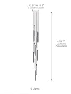 Crystal Tube Chandelier