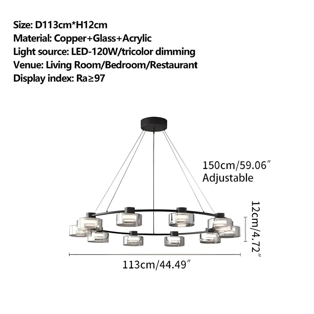 Light Luxury Creative Glass Chandelier