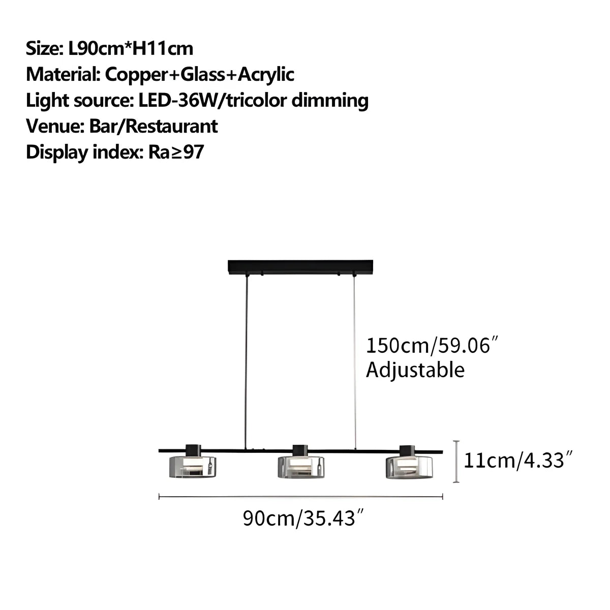 Light Luxury Creative Glass Chandelier