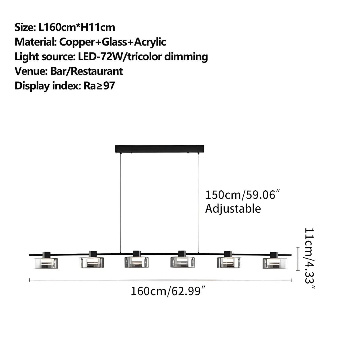 Light Luxury Creative Glass Chandelier