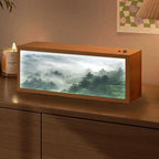 Healing Forest LED Light Painting - Nordic Wooden Frame Light Box Art