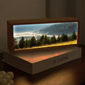 Healing Forest LED Light Painting - Nordic Wooden Frame Light Box Art