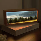 Healing Forest LED Light Painting - Nordic Wooden Frame Light Box Art