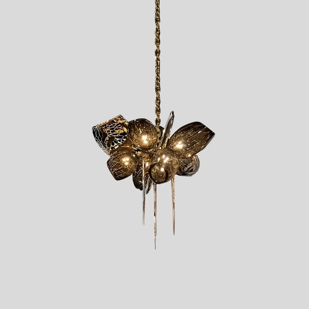 Kallisto Sculptural Glass Chandelier for Dining Room