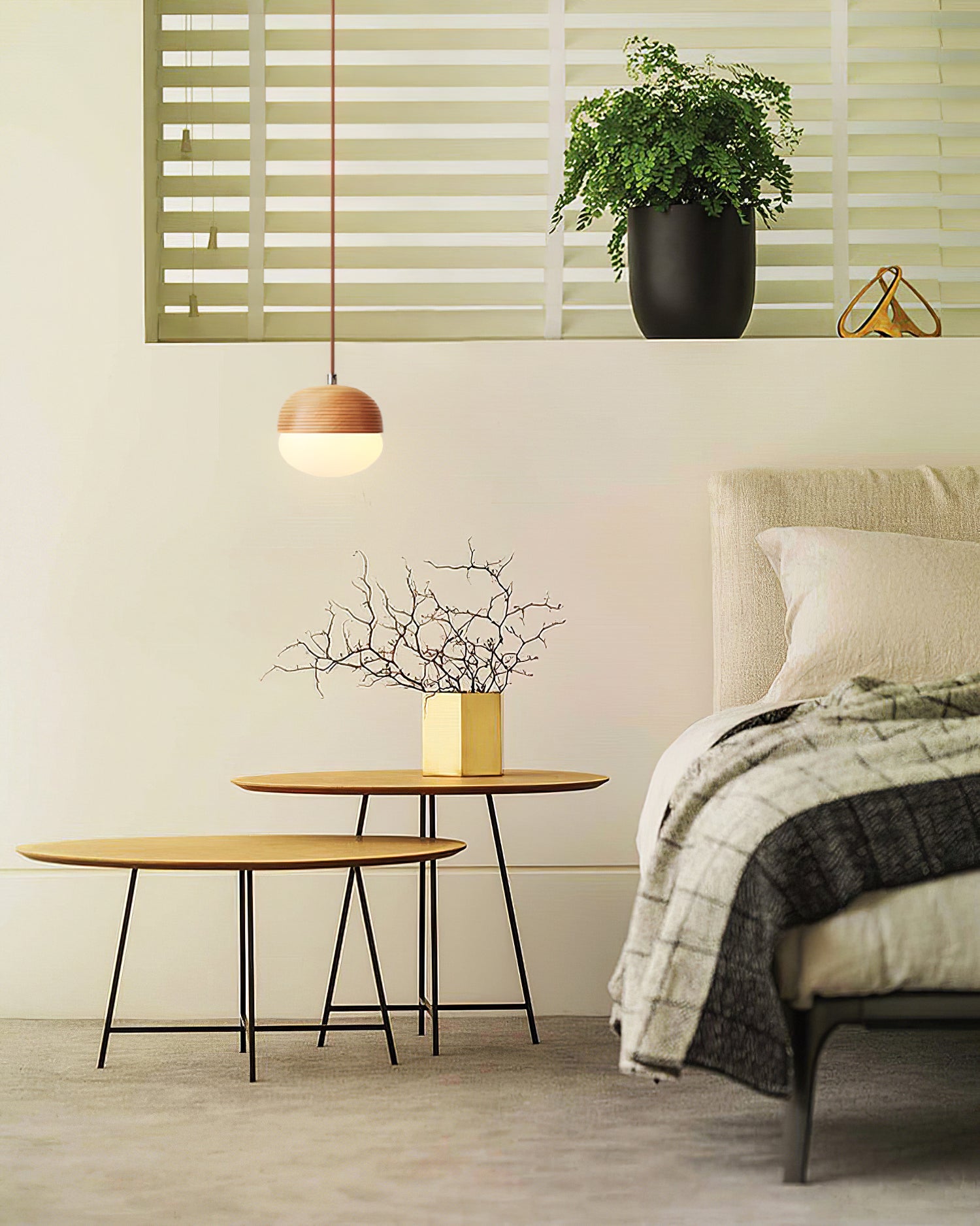 Wood Nut Pendant Lamp